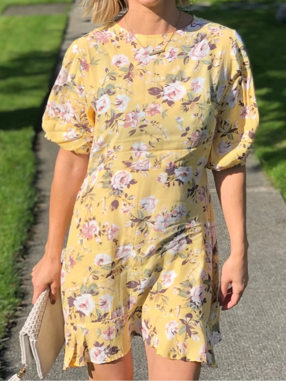Faithfull the Brand Yellow Floral Jasmine Dress Size 4 - Picture 2 of 8